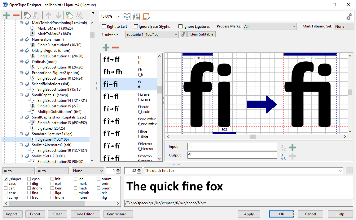 可視化 OpenType 設計器
