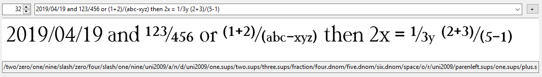 OpenType 分數